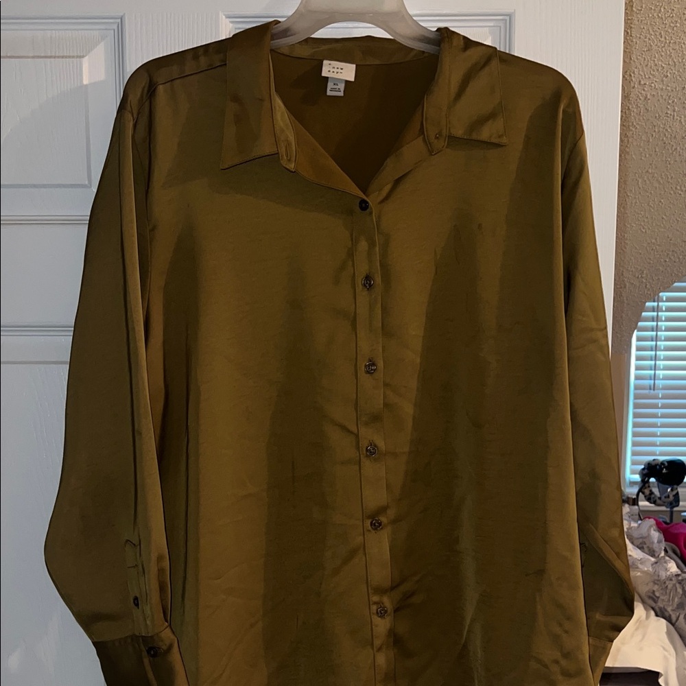 Gold Button Down Blouse